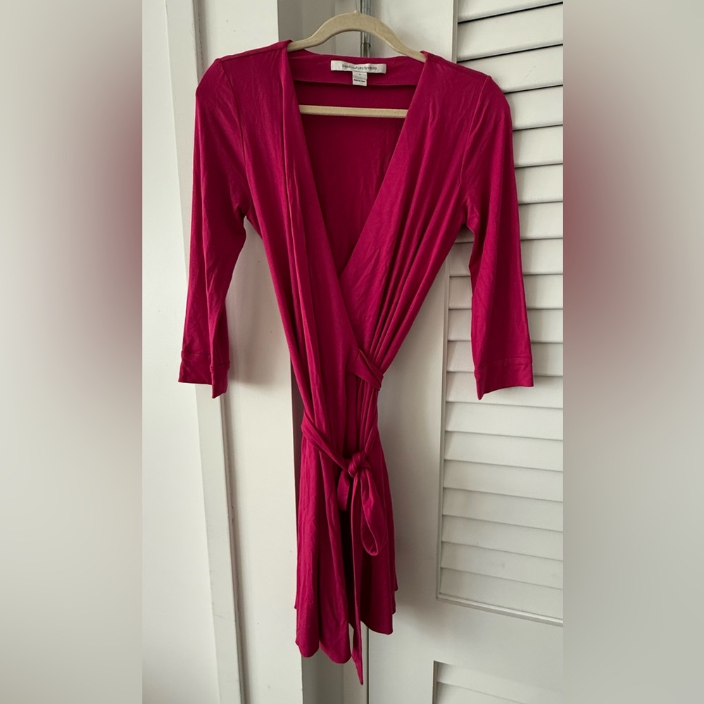 Diane von Furstenberg Classic Wrap Dress | Pink | Size XS